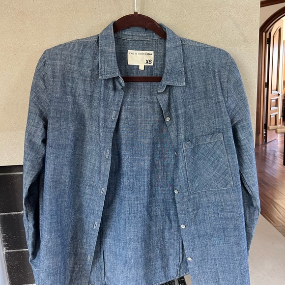 Blue Button-Up Shirt Rag'n'Bone - Picture 1 of 3